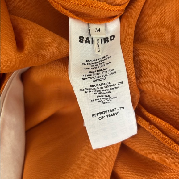 FLASH SALE! Gently worn Sandro Women’s Gathered Shantung Midi Dress! Size 34! - Picture 8 of 12